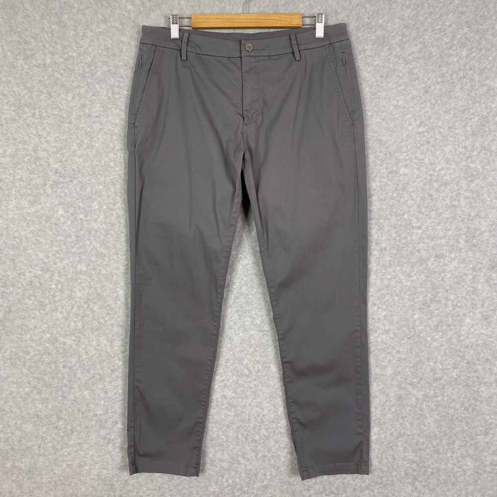 Birddogs Pants Mens 34x30 (34x28.5) Grey Performance Chino Liner